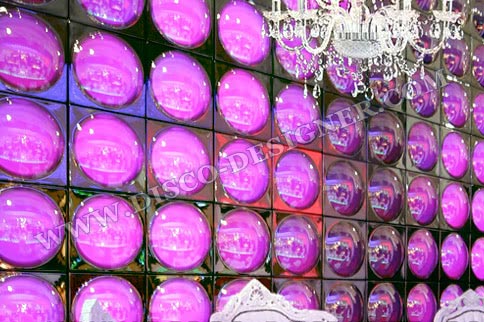 LED DISCO-PANEL “BURBUJA” - acabado espejeado (1mm espesor del material) - Sin marco