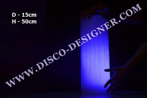 LED SVÍČKA (vosková) - V:50cm, D:15cm - Osvětlená RGB DMX