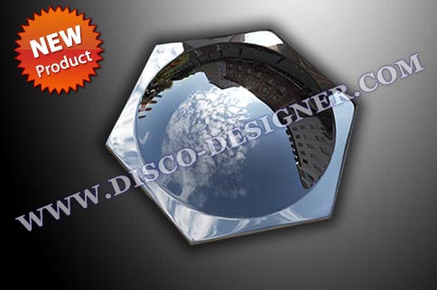 Disco-Panel "Hexa Bubble" (verspiegelt); B:40cm x H:46cm