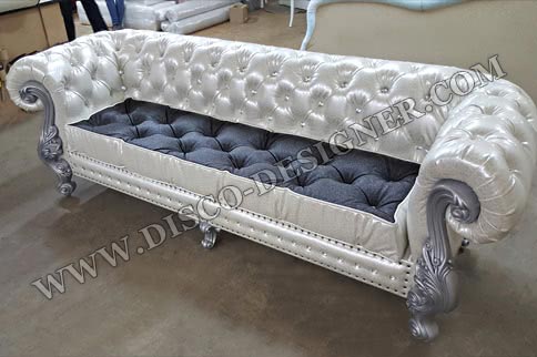 Barokowa Sofa - Podwójny podłokietnik - Standardowy typ pianki