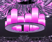 LED RGB Candle Chandelier - Small, Body size - D: 90cm, H: 50 cm,  DMX512 controlled