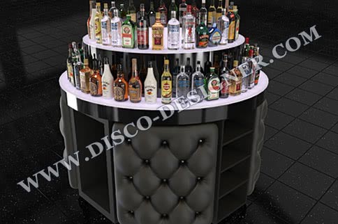 LED Bar Round Bottle Shelf