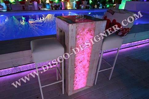 Beach LED TABLE - stone decor