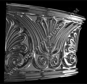 BAR DECOR "FLOWER"- curved panel - Relief ornamental panel, mirrored finish (H 115cm x W 135cm)