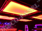 RGB DMX LED Ceiling Panel, mirrored framing - 224cm x 160cm