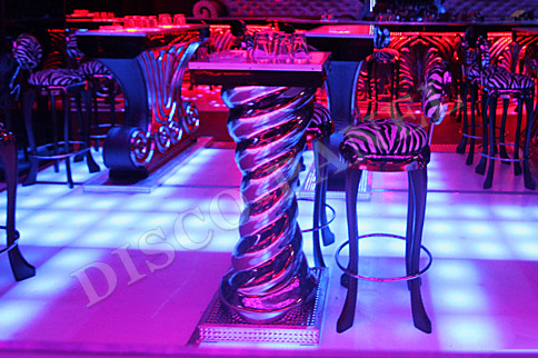 LED SPIRAL TABLE - mirrored relief