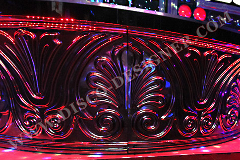 BAR DECOR "FLOWER"- curved panel - Relief ornamental panel, mirrored finish (H 115cm x W 135cm)