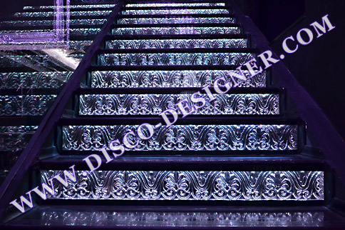 LED Disco Stairs - Pyramidal relief decor